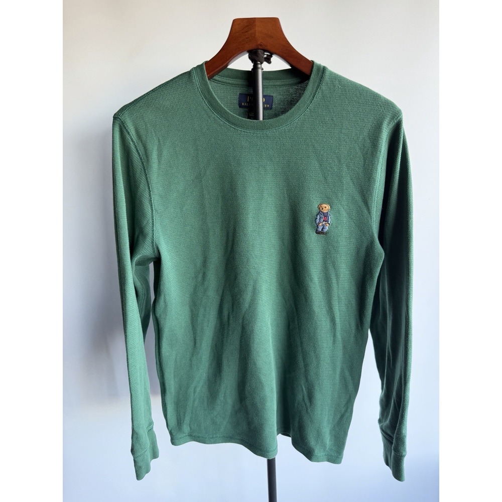 POLO RALPH LAUREN SLEEPWEAR POLO BEAR Cotton Blend Long-Sleeve T-SHIRT Medium